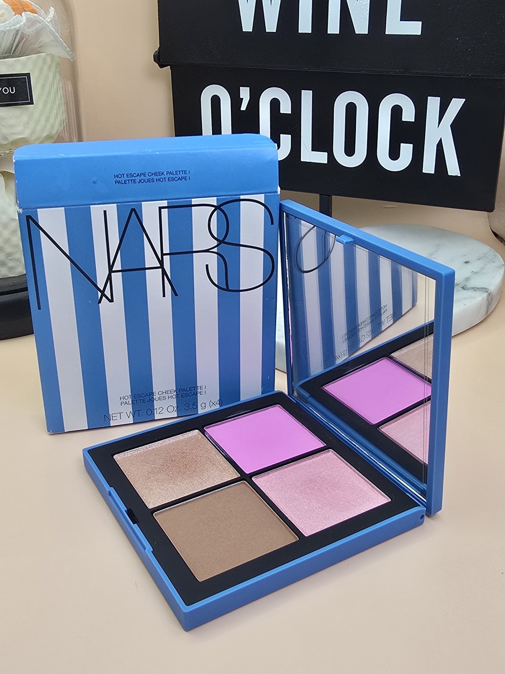 NARS Cheek Palette — Bright Pink, Soft Rose, Warm Bronze, Shimmer Champagne